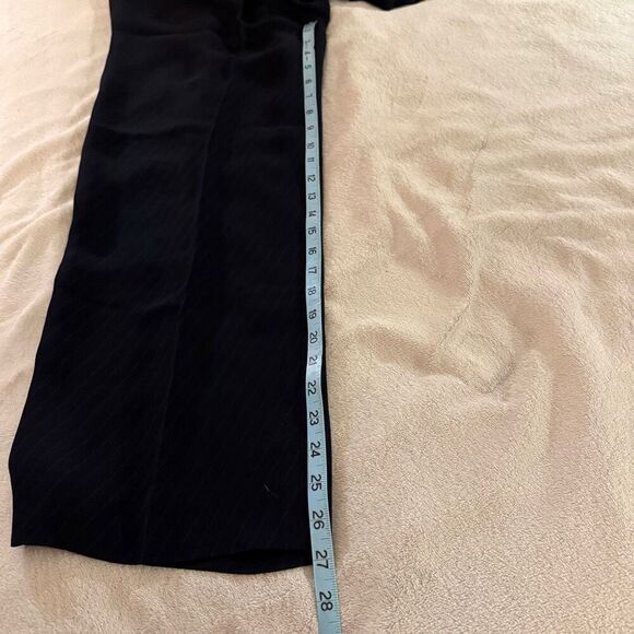 Tahari Dark Navy Diagonal Pinstripe Trouser Pants - Picture 11 of 12